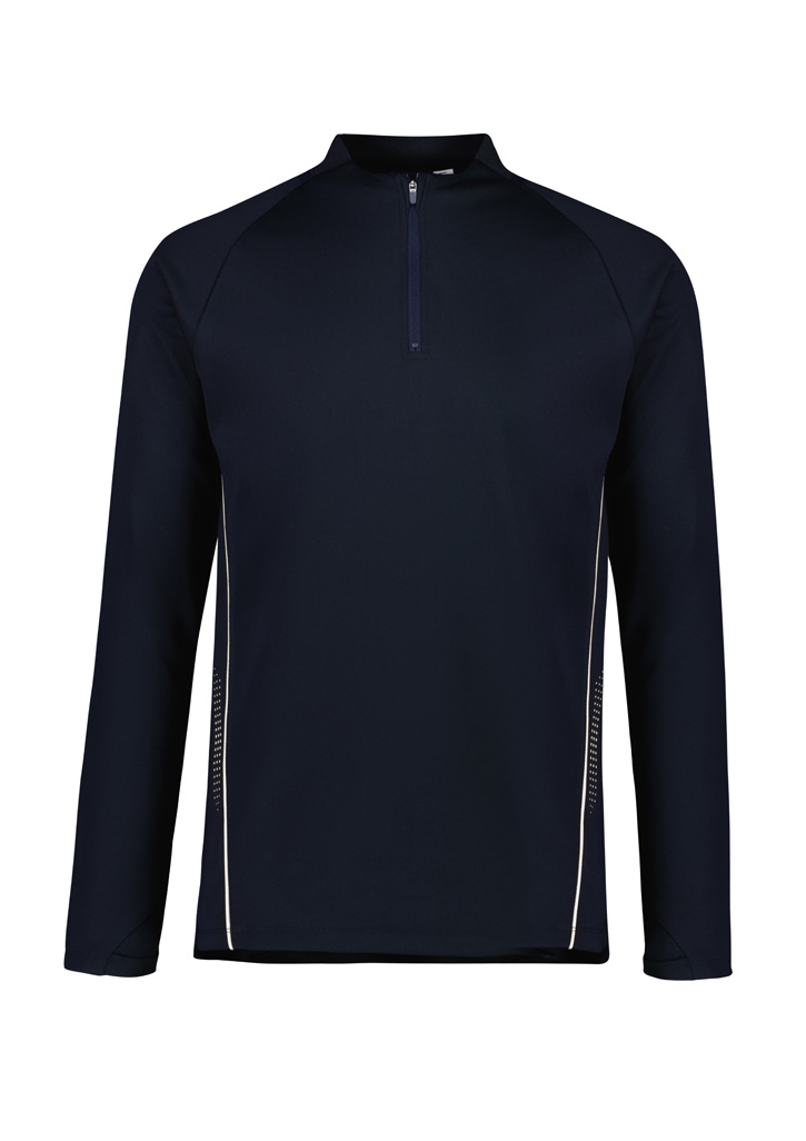 BALANCE L/S NAVY/WHITE 2XL -100% POLY PERFORMANCE FLEECE