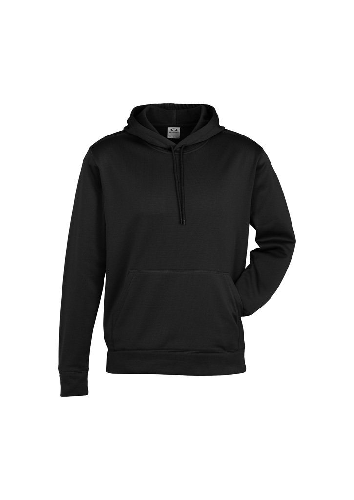 MENS HYPE PULL ON HOODIE BLACK 2XL -100% POLY PERFORMANCE FLEECE