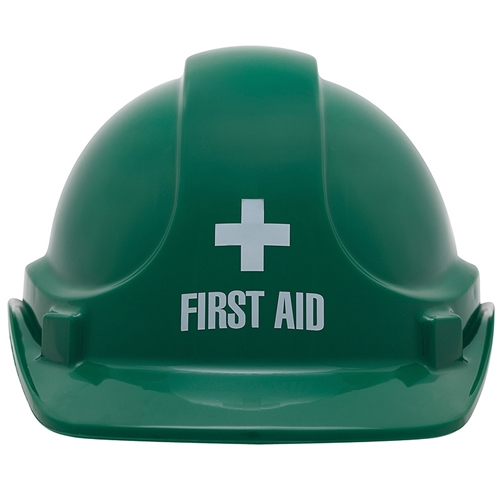 HARD HAT GREEN FIRST AID GREEN NON VENTED