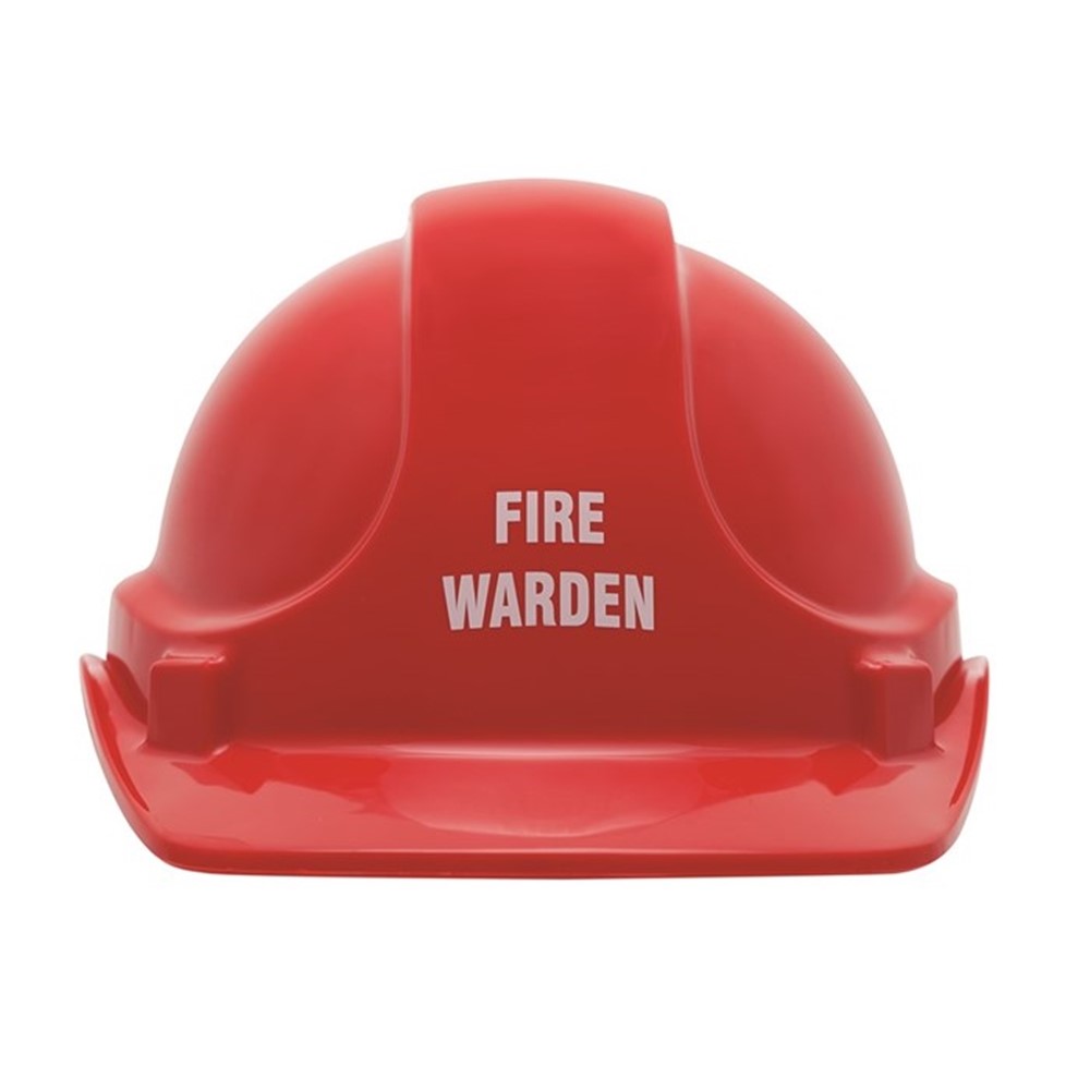 HARD HAT FIRE WARDEN RED VENTED