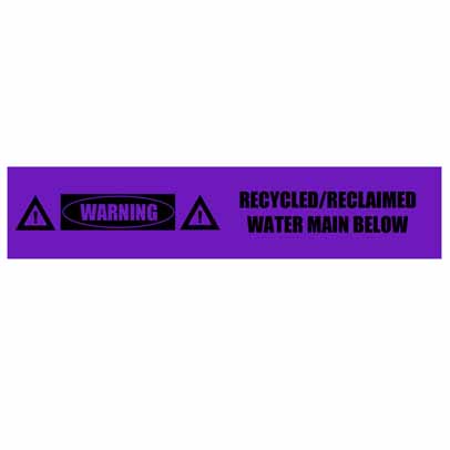 RECYCLED/RECLAIMED WATER BELOW 100mm x 250m DETECTABLE