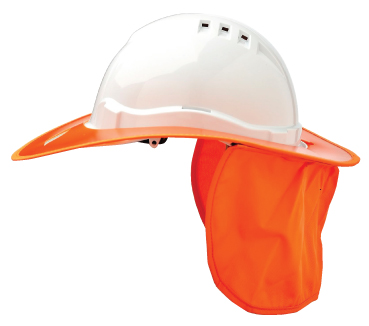 HARD HAT BRIM ORANGE SUIT V6 SHADE HALO PLASTIC