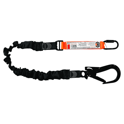 LANYARD 2M ELASTICATED (MTO) -1x D/A KARABINER 1x T/A SCAFFHOOK