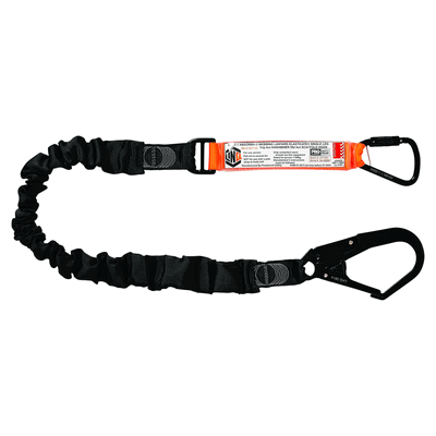 LANYARD 2M ELASTICATED (MTO) -1x T/A KARABINER 1x D/A SCAFFHOOK