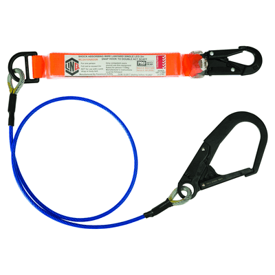 LANYARD 2M WIRE (MTO) -1x SNAPHOOK 1x D/A SCAFFHOOK