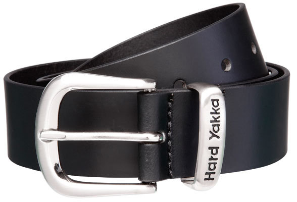 LEATHER HARD YAKKA BELT BLACK 102R -35MM WIDE