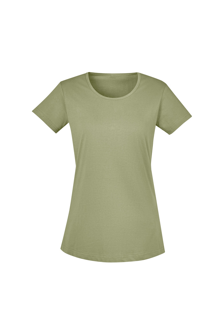 STREETWORX WOMENS TEE LIGHT SAGE 2XL -100% Super Compact Cotton 160gsm