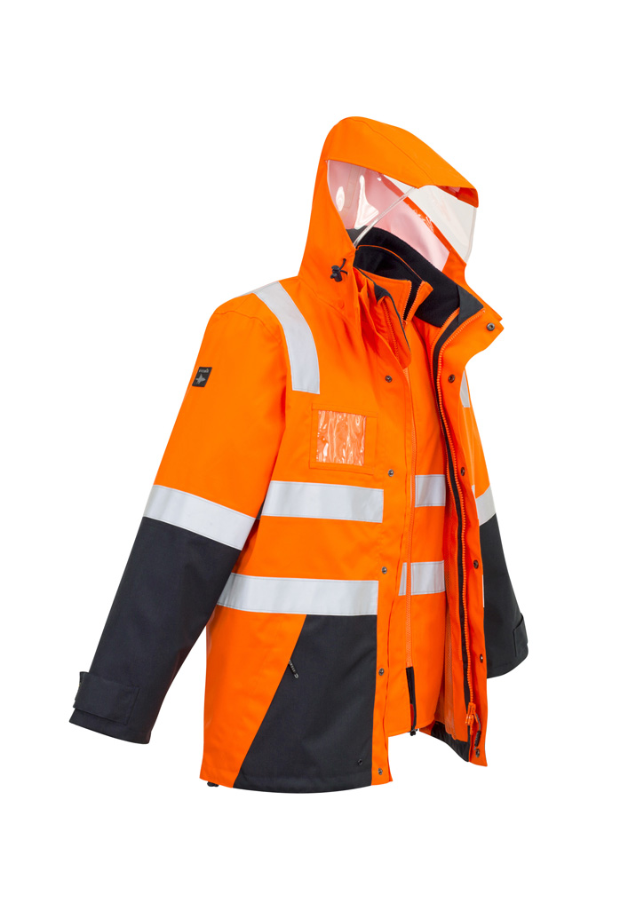 JACKET HI VIS 4 IN 1 ON 2XL - 10,000MM WATERPROOF RATING