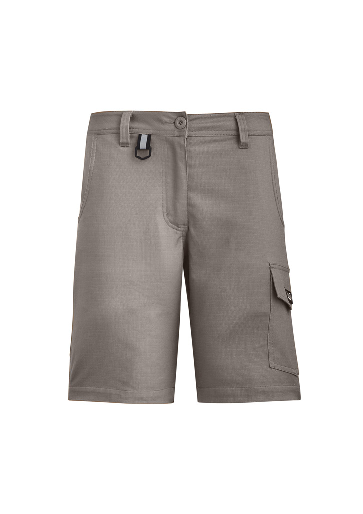 WOMENS RUGGED SHORTS KHAKI 10 100% COTTON RIPSTOP 240 GSM