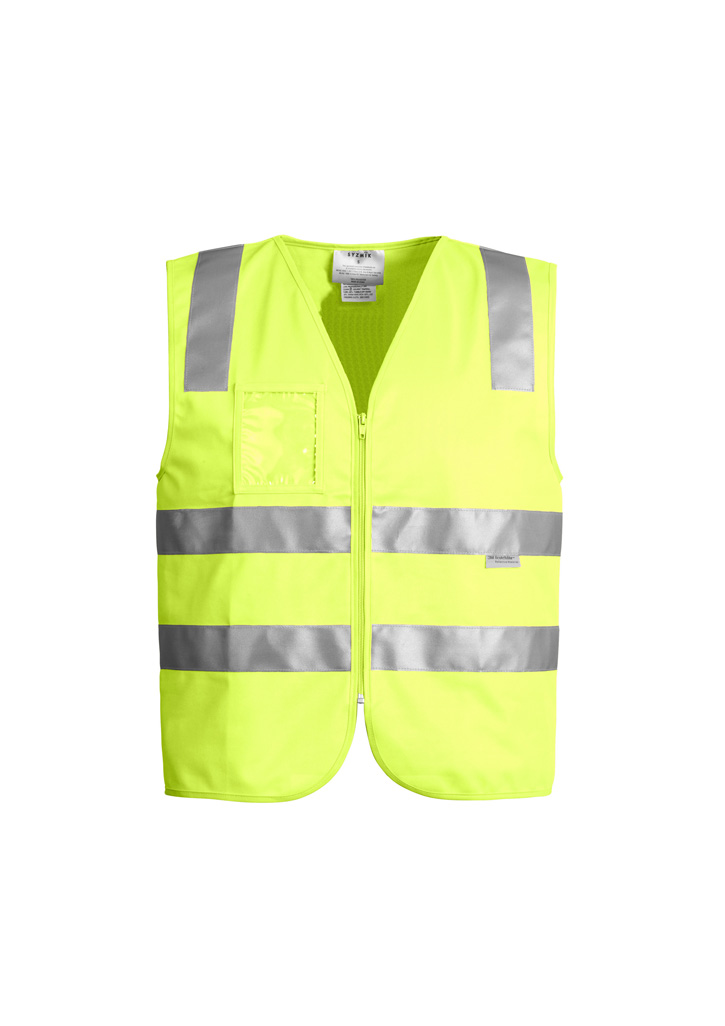 VEST HIVIS FULL ZIP YELLOW TAPED 2X 