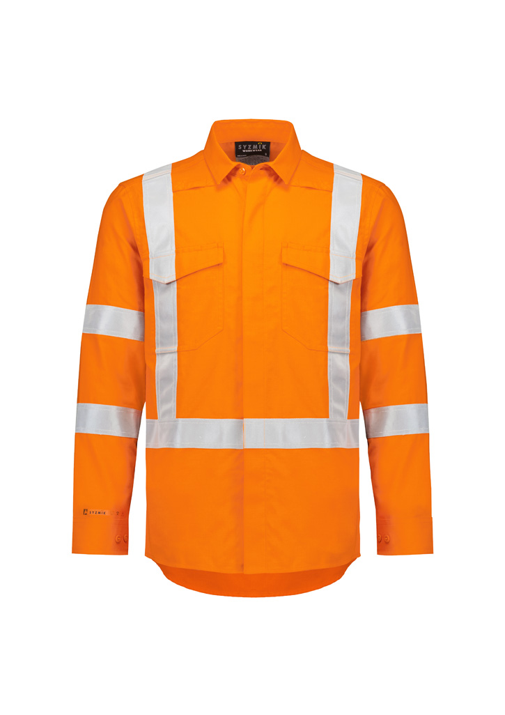 SHIRT MENS FR RIPSTOP ORANGE 2XL LENZING VISCOSE PPE/HRC2, 165GSM