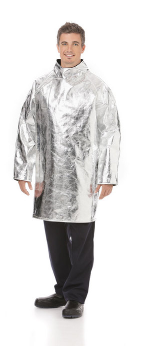ALUMINISED ARAMID FURNACE SMOCK -INSULATED WITH WOOL LINING 2XL