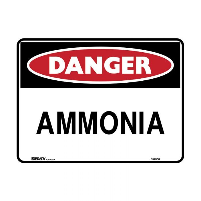 DANGER- AMMONIA METAL 300 X450MM