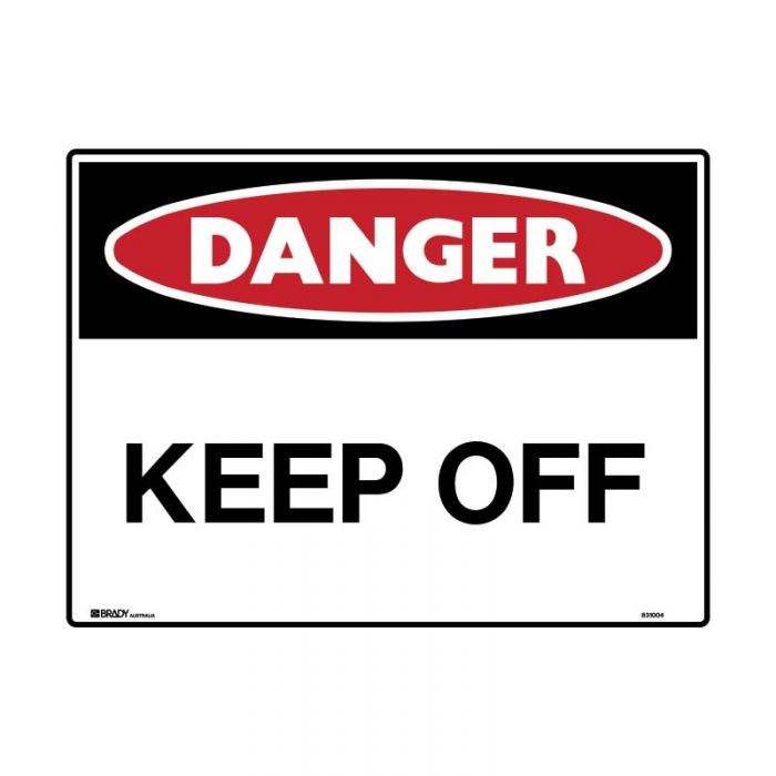 DANGER- KEEP OUT METAL 300 X450MM