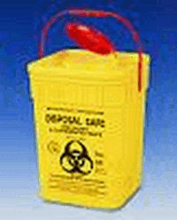 SHARPS CONTAINER 4L YELLOW SQUARE 